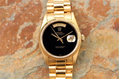 black onyx face rolex|Rolex day date 18238.